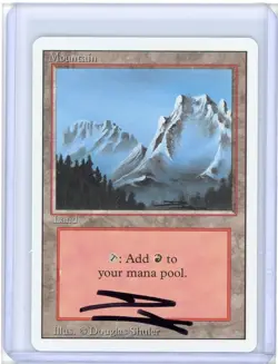 Mountain Revised Signed Douglas Shuler Artist Proof MTG - Image 1