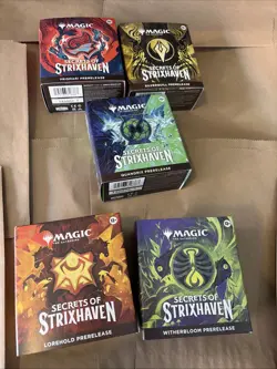 Set of 5 New Sealed Prerelease Pack Secrets of Strixhaven Magic The Gathering - Image 1
