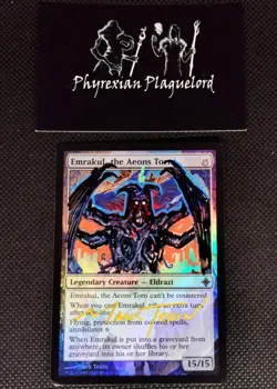 MTG | Emrakul, the Aeons Torn | Foil Gold Signed Mark Tedin Altered Art | ROE - Image 1