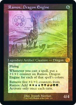 Ramos, Dragon Engine - Mythic Retro Schematic FOIL - The Brothers' War #110 - Image 1