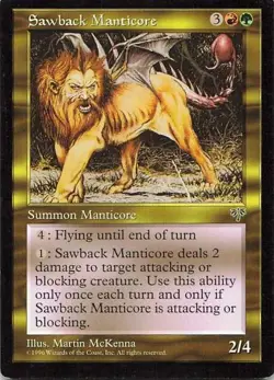 Sawback Mirage Rare NM MTG - Image 1