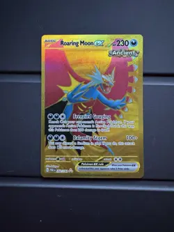 Roaring Moon EX 262/182 Gold Secret Rare Pokemon Card Paradox Rift NM - Image 1