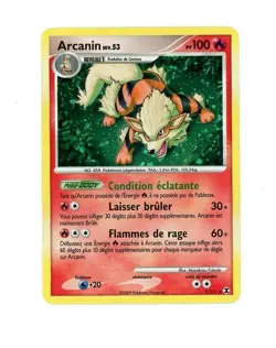RARE 2009 Pokemon RISING RIVALS ARCANINE HOLO FRENCH! 1/111 PLAY - Image 1