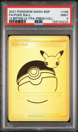 2021 POKEMON SWSH BLACK STAR PROMO #146 FULL ART/POKE BALL PSA 9 - Image 1