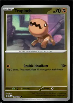 Trapinch 051/094 Common Phantasmal Flames Pokemon Reverse Holo Near Mint - Image 1