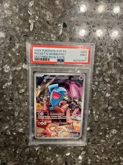 2025 Pokemon SVP EN Rockets Wobbuffet Destined Rivals PSA 9 Freshly Slabbed!!! - Image 1