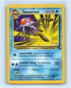 Pokemon tcg Fossil Tentacruel Moderately played - Image 1