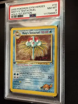 Misty's Tentacruel Holo 1st Edition PSA 8 2000 Pokemon Gym Heroes #10 - Image 2