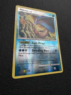 Milotic Shiny SH7 Reverse Holo Pokemon Supreme Victors 2009 Ultra Rare Creased - Image 2