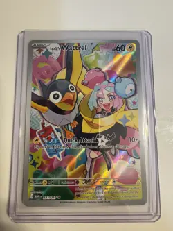 Pokemon TCG Iono's Wattrel 231/217 Illustration Rare Full Art Holo ASC 60 HP EN - Image 1