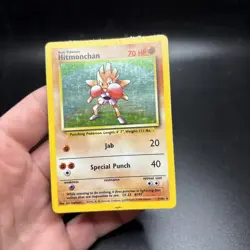 Pokemon TCG Hitmonchan Base Set Holo Unlimited Rare 7/102 MP -j - Image 5