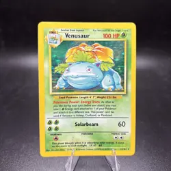 Venusaur 15/102 WoTC 1999 Base Set Unlimited Holo Rare - Pokemon TCG - MP/HP - Image 1