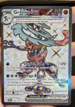 Pokemon Greninja ex Ultra Rare Full Art Holo Sv06 Twilight Masquerade 198/167 3… - Image 1