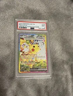 Pokemon TCG Pikachu ex PSA 9 Special Illustration Rare Full Art Holo 238/191 - Image 1