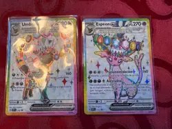 Pokemon TCG Prismatic Evolution 175 Espeon & 176 Umbreon Ex Promos Set Spanish - Image 1