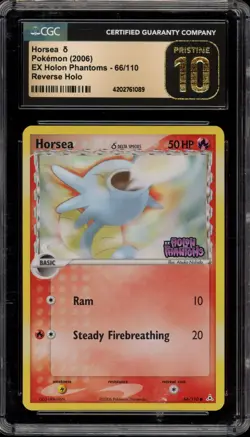 Pokemon Horsea EX Holon Phantoms Reverse Holo #66 CGC 10 Pristine - Image 1