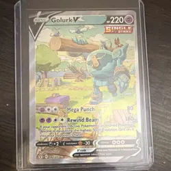 Pokemon Golurk V 182/203 SWSH07: Evolving Skies Ultra Rare Full Art Holo 220 HP - Image 1