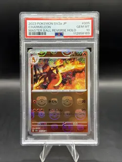 2023 POKEMON JPN SV2A-POKEMON 151 MASTER BALL REVERSE HOLO CHARMELEON PSA 10 - Image 1