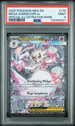 2025 POKEMON MEG EN-MEGA EVOLUTION #178 MEGA GARDEVOIR EX SIR PSA MINT 9 - Image 1