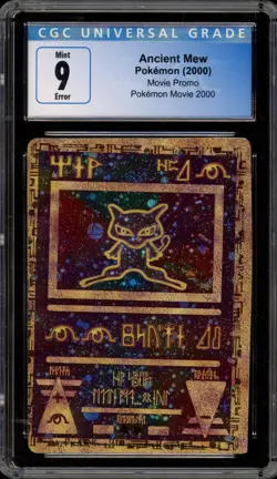 Pokemon Ancient Mew Movie 2000 Promo TWISTED MISCUT CGC 9 Mint - Image 1