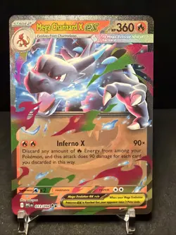 Pokemon Mega Charizard X ex (13/153) Phantasmal Flames LP HOLO - Image 1