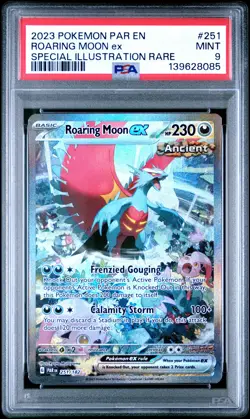 Roaring Moon EX 251/182 Special Illustration Rare Pokemon PSA 9 *085 - Image 1