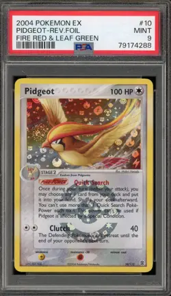 Pokemon Pidgeot EX Fire Red & Leaf Green Reverse Holo Rare #10 PSA 9 Mint - Image 1
