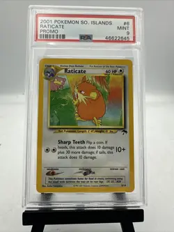 2001 Pokemon Southern Islands Raticate Promo #6/18 PSA 9 - Image 1