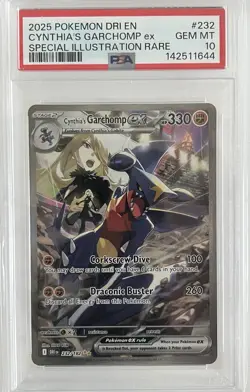 Pokemon TCG Cynthia's Garchomp EX Destined Rivals 232/182 SIR - PSA 10 GEM MT - Image 1