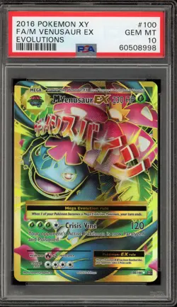Pokemon M Venusaur EX XY Evolutions Full Art #100 PSA 10 Gem Mint - Image 1