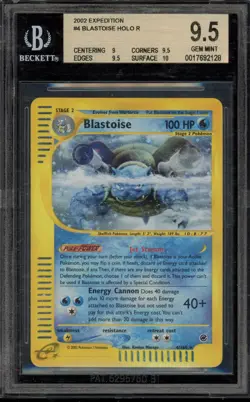 Pokemon Blastoise Expedition Holo Rare #4 BGS 9.5 - Image 1