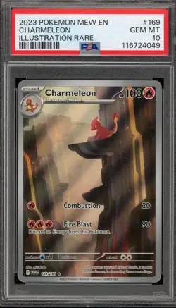 Pokemon Charmeleon 151 MEW EN Illustration Rare #169 PSA 10 Gem Mint - Image 1