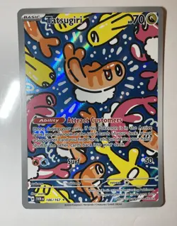 Pokemon TCG Tatsugiri Twilight Masquerade Illustration Rare Card 186/167 - Image 1
