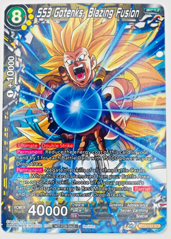 SS3 Gotenks Blazing Fusion Secret Rare NON FOIL Dragon Ball Super Card Game | LP - Image 1