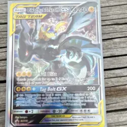 Pokemon TCG Pikachu & Zekrom GX TAG TEAM Promo Holo Basic Lightning Card SM168 - Image 1