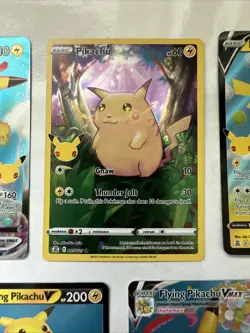 Pokemon Celebration Pikachu Card Lot Of 5. Flying Surfing V VMAX Pikachu Cards - Image 3