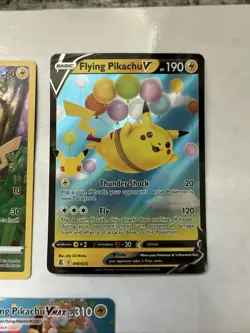Pokemon Celebration Pikachu Card Lot Of 5. Flying Surfing V VMAX Pikachu Cards - Image 4