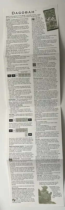 Star Wars CCG - Dagobah Unlimited - Rules / Card list - Image 1