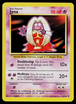 Pokemon Card Base Set Unlimited Jynx 31/102 UK 4th Print 1999-2000 - Image 1