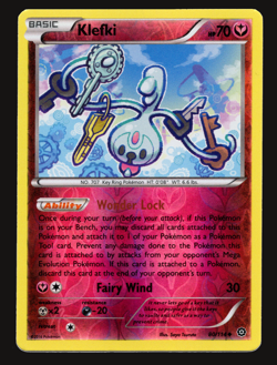 Pokemon TCG Klefki Reverse Holo Steam Siege XY 80 NM-VLP Card - Image 1