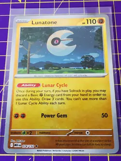 Lunatone 074/132 Pokemon TCG Mega Evolution Reverse Holo Card Pokemon - Image 1