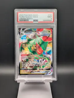 2023 Pokemon SWSH Rayquaza VMAX Full Art Crown Zenith #101/159 PSA 9 Graded Card - Image 1