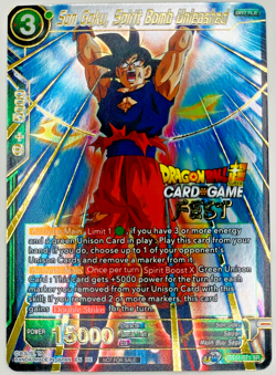 Son Goku Spirit Bomb Unleashed Dragon Ball Super Card Game Fest Stamp Foil | LP - Image 1