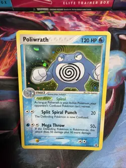 Poliwrath 11/112 EX FireRed & LeafGreen Holo Rare Pokemon Card TCG Holographic - Image 2