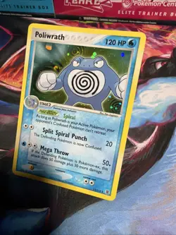 Poliwrath 11/112 EX FireRed & LeafGreen Holo Rare Pokemon Card TCG Holographic - Image 4