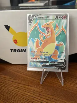Pokemon TCG Charizard v Full Art Ultra Rare Card SWSH Brilliant Stars 153/172 - Image 1