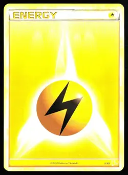 2010 HGSS Raichu Trainer Kit Lightning Energy #5 Non Holo Pokemon Card - Image 1