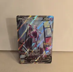 Pokemon Go Mewtwo v Alternate Full Art Holo Rare Card 072/078 Pokemon TCG - Image 1