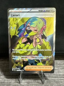 Canari Pokemon Trainer-Supporter ASC Full Art Holo Card 257/217 - Image 1