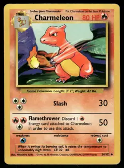 Charmeleon HP 024/102 Base Set Pokemon Card - Image 1